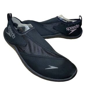 Speedo Surfwalker Pro 3 Black Water Shoes Black Stretch Neoprene Sport Beach 10